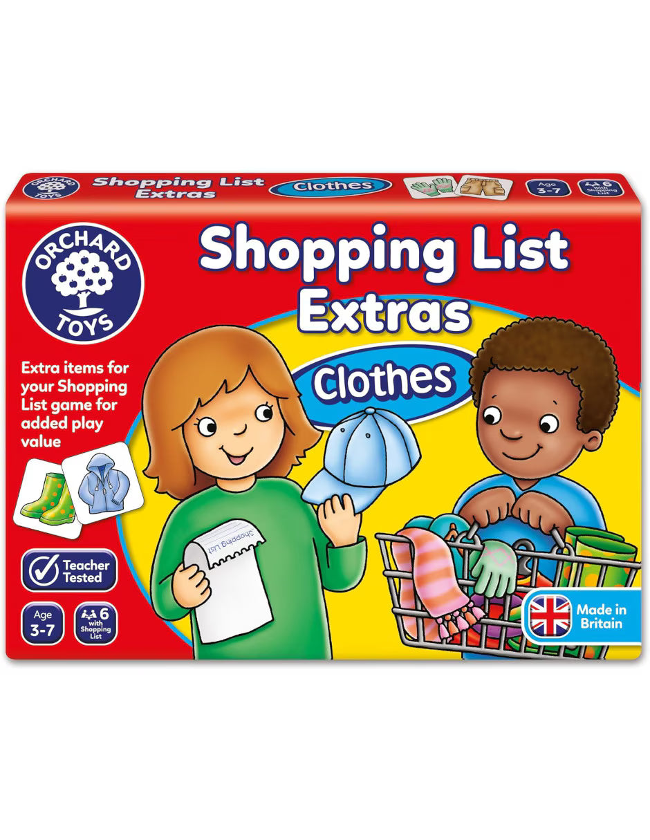 Shopping List Extra Clothes