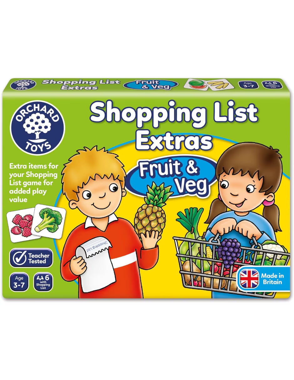 Shopping List Extras Fruit and Veg