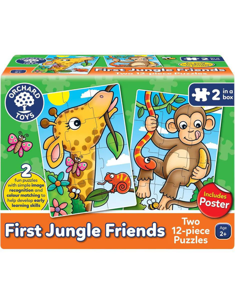 Rompecabezas First Jungle Friends 2 x 12 piezas