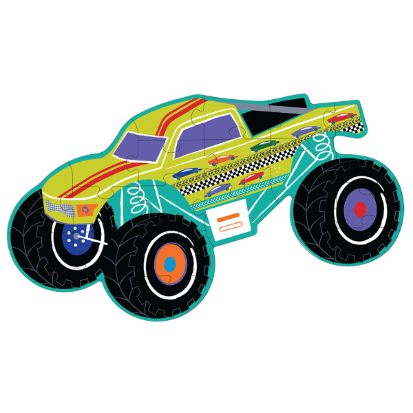 Rompecabezas Infantil MONSTER TRUCK 20 Piezas – Floss and Rock