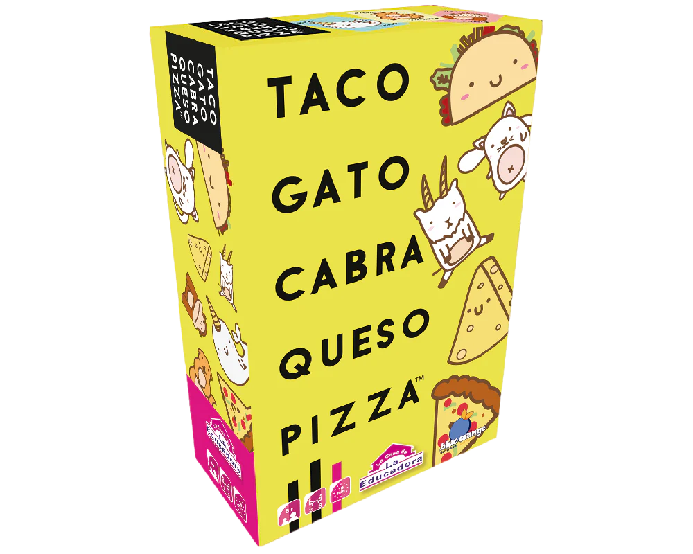 Taco, Gato, Cabra, Queso, Pizza En Español Blue Orange